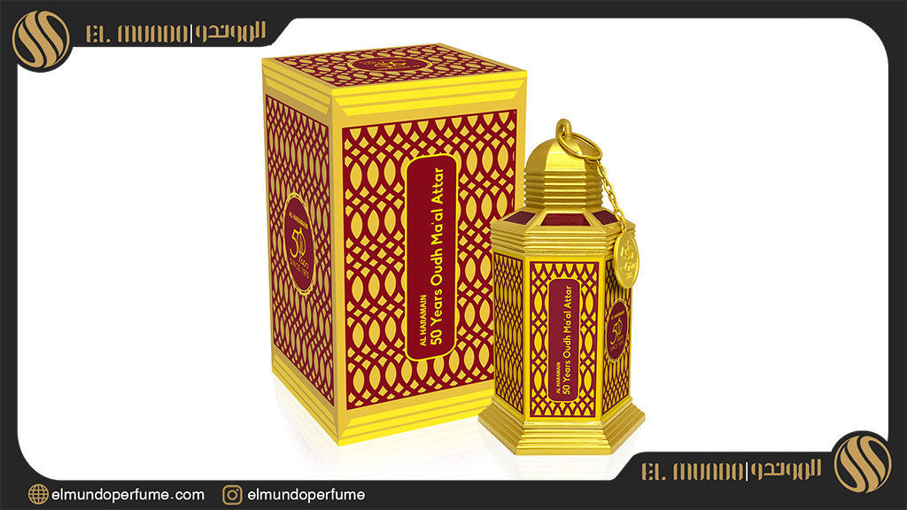 50 Years Oudh Ma’al Attar Al Haramain Perfumes for women and men - معرفی عطر الحرمین 50 ييرز گلدن عود و عود مع العطر