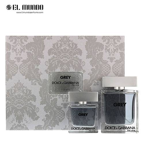 ست هدیه عطر ادکلن مردانه دلچه گابانا د وان گری ادوتویلت ۱۰۰ و ۳۰ میل Dolce&Gabbana The One Grey Gift Set