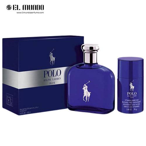 ست هدیه عطر ادکلن مردانه رالف لورن پولو آبی ادوپرفیوم ۱۲۵ میل Polo Blue Eau de Parfum Ralph Lauren Gift Set