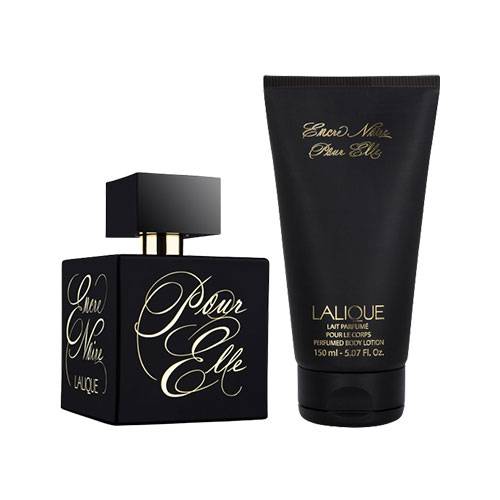 ست هدیه عطر ادکلن زنانه لالیک مشکی – انکر نویر پور اله ادوپرفیوم ۱۰۰ میل Encre Noire Pour Elle Lalique Gift Set