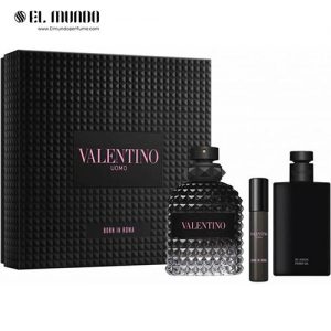 ست هدیه عطر ادکلن مردانه والنتینو اومو (یومو) بورن این روما ادوتویلت ۱۰۰ میل Valentino Uomo Born In Roma Eau de Toilette 100ml Gift Set